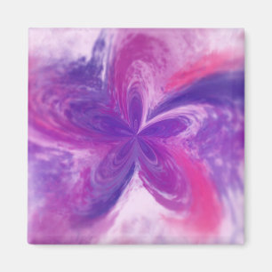 Painted Abstract Fantasy Flower Watercolor Magnet