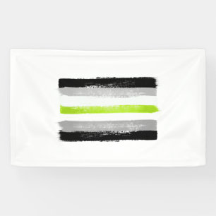 PAINTED AGENDER PRIDE FLAG BANNER