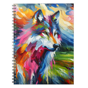 Painted Alpha Wolf Notebook