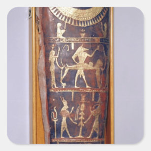 Painted and gilded mummy case of Artemidorus Square Sticker