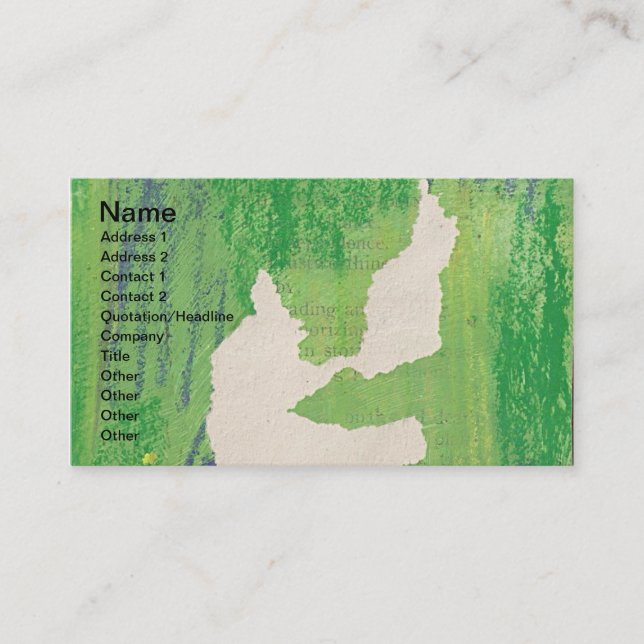 Painted and Torn Business Card (Front)