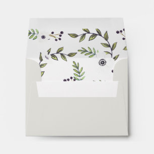 Painted Anemones RSVP Envelope