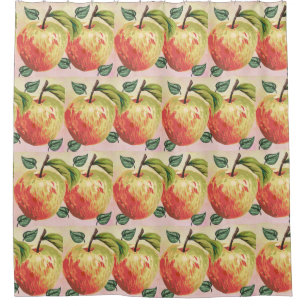 Painted Apple Shower Curtain