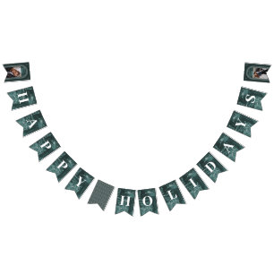 Painted Arch Holiday Party Bunting Banner - Teal