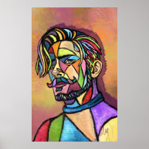 Painted Art Man Poster