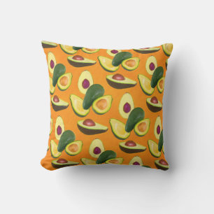Painted Avocado Pattern Cushion