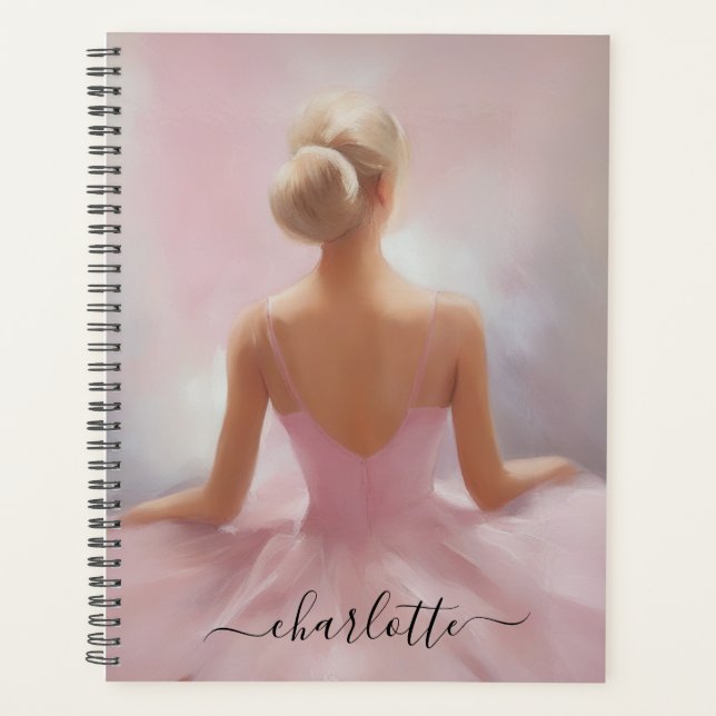 Painted Ballerina in Pink Planner (Front)