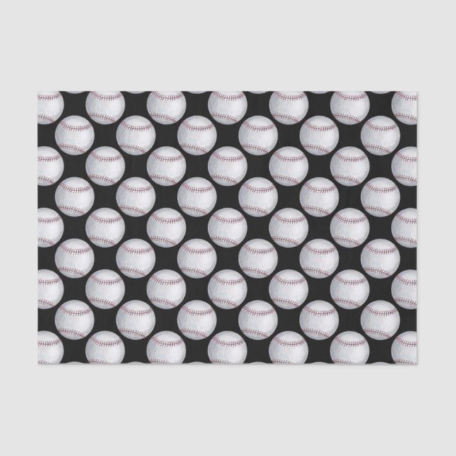 Painted Baseball Pattern Tissue Paper (Front)