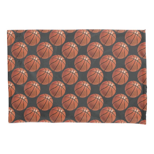 Painted Basketball Pattern Pillowcase (Front)