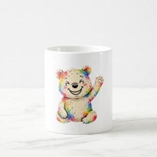 Painted bear notebook coffee mug