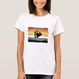 PAINTED BEAR PRIDE FLAG and SYMBOL T-Shirt