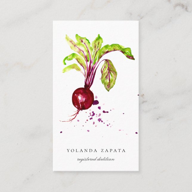 Painted Beet Business Cards (Front)