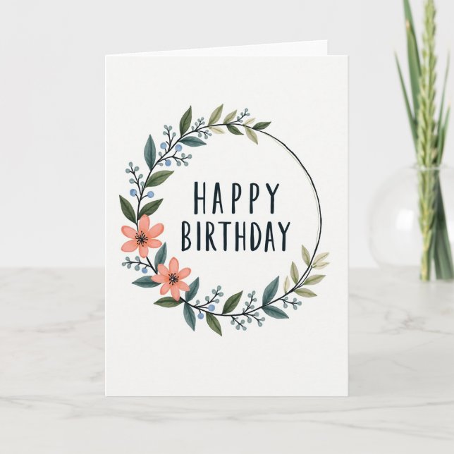 Painted Berry Birthday Card (Front)