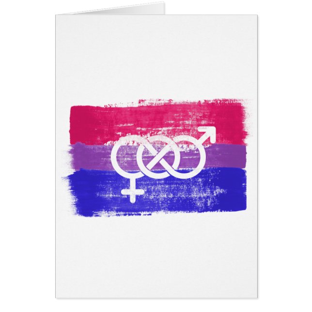 PAINTED BISEXUAL SYMBOL PRIDE FLAG (Front)