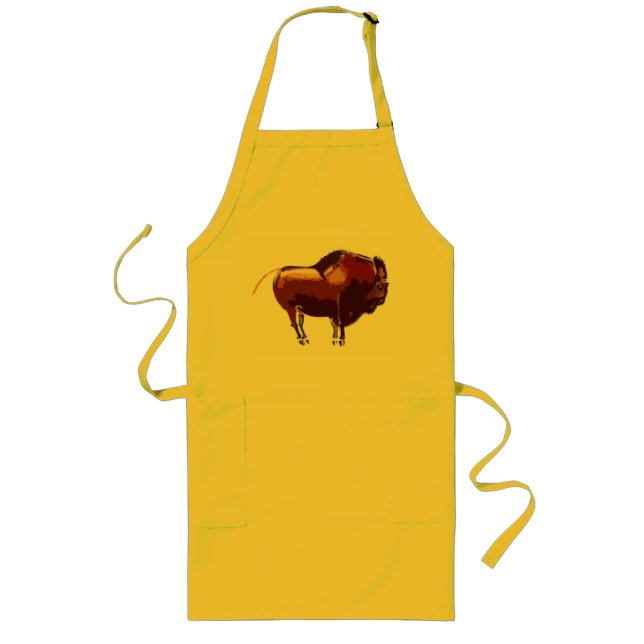 painted bison apron (Front)