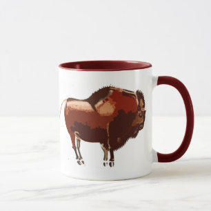 Painted Bison Ceramic Mug