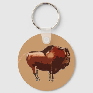 Painted Bison Key Chain