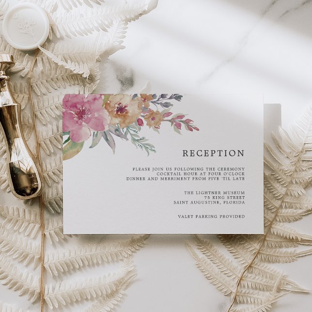 Painted Blooms Reception Card (Creator Uploaded)