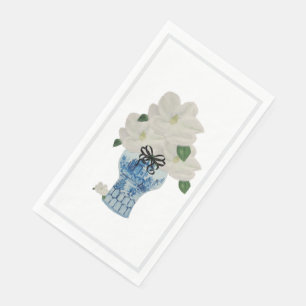 Painted Blue and White Ginger Jar Napkin