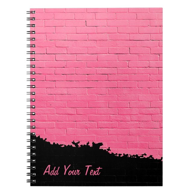 Painted Brick Wall - Personalised Notebook (Front)