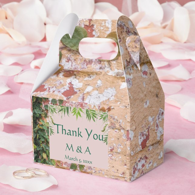 Painted Bricks Green Ivy Wedding Favour Box (Wedding)