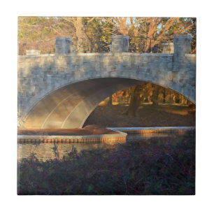 Painted Bridge at Sunset by Shirley Taylor Ceramic Tile
