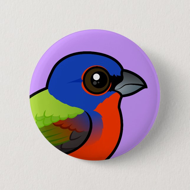 Painted Bunting 6 Cm Round Badge (Front)
