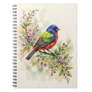 Painted Bunting Bird Notebook