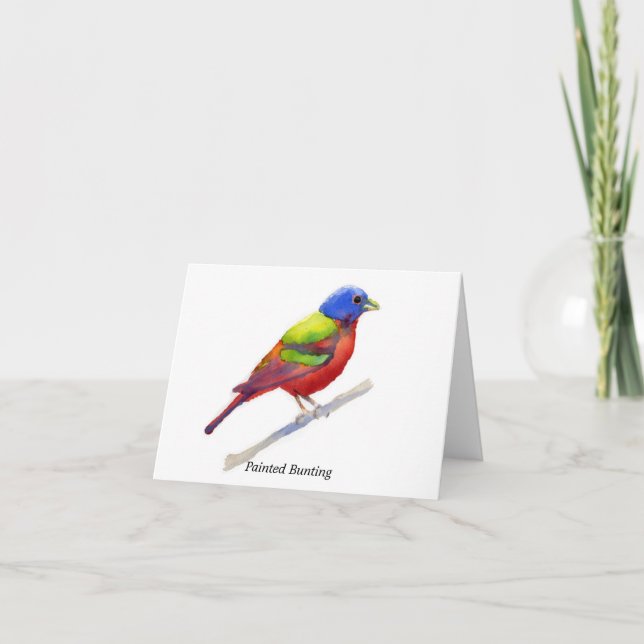 Painted Bunting Card (Front)