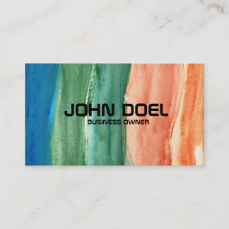painted business card