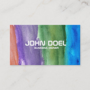 painted business card