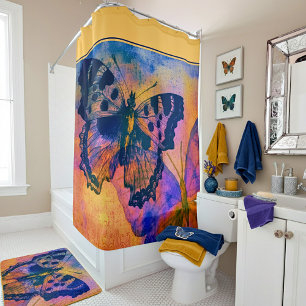 Painted butterflies  shower curtain