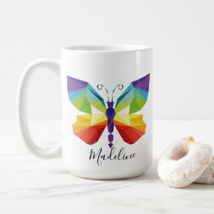 Painted Butterfly, monogrammed Coffee Mug