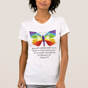 Painted Butterfly w/ verse from Ecclesiastes 3:11 T-Shirt