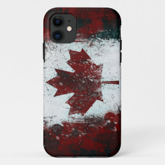Painted Canadian Flag iPhone 11 Case