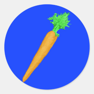 Painted Carrot Classic Round Sticker