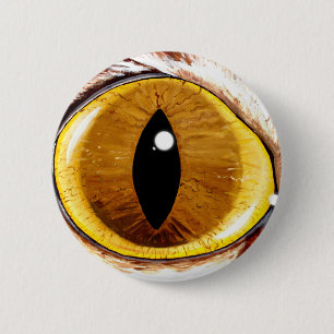 Painted Cat's Eye 6 Cm Round Badge