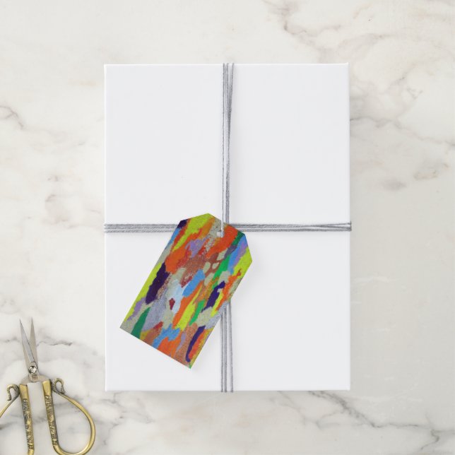 Painted cement gift tags (With Twine)