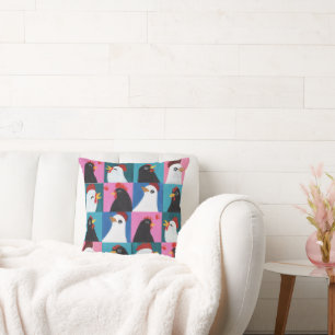 Painted Chickens Cushion