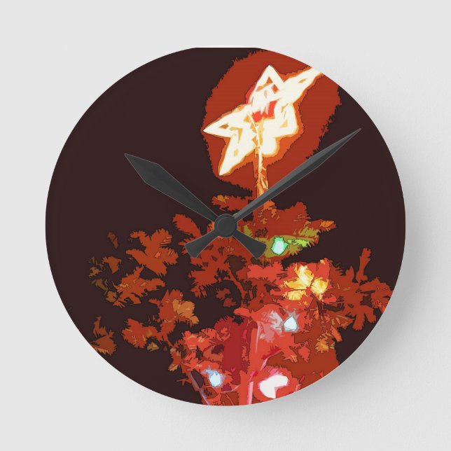 Painted Christmas Round Clock (Front)