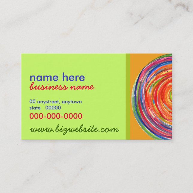 Painted Circle Business Card (Front)