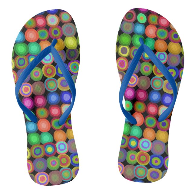 Painted Circles | Colourful Thongs (Footbed)