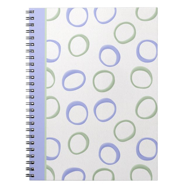 Painted Circles lavender Notebook (Front)