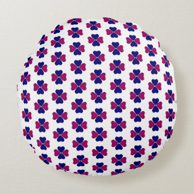 Painted Clover Round Cushion (Front)