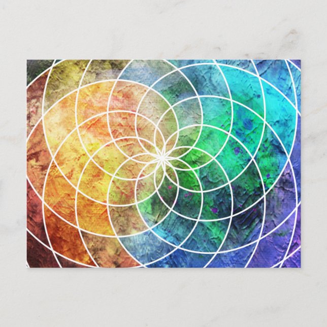 Painted Colour Wheel Postcard (Front)