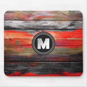 Painted Colours Wood Look #6 Mouse Pad