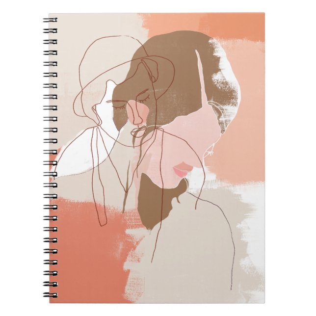 Painted Contour Female Portrait Notebook (Front)
