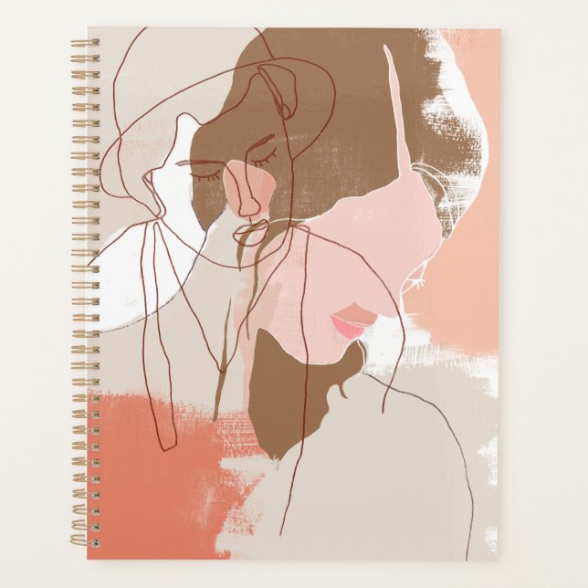 Painted Contour Female Portrait Planner (Front)