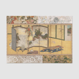 Painted Coromandel Changing Screen Tissue Paper