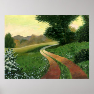 Painted Country Dirt Road Poster